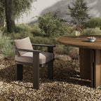 Chaise de salle à manger d'extérieur Duke