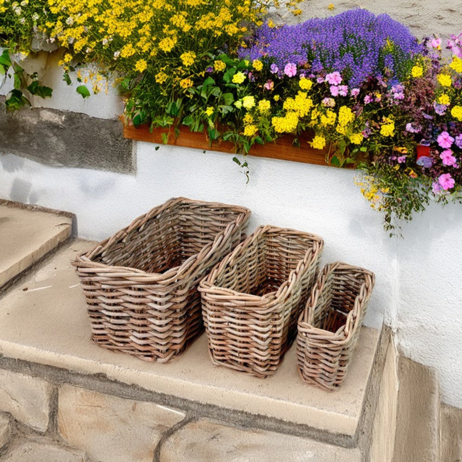 Paniers en rotin Belen, lot de 3