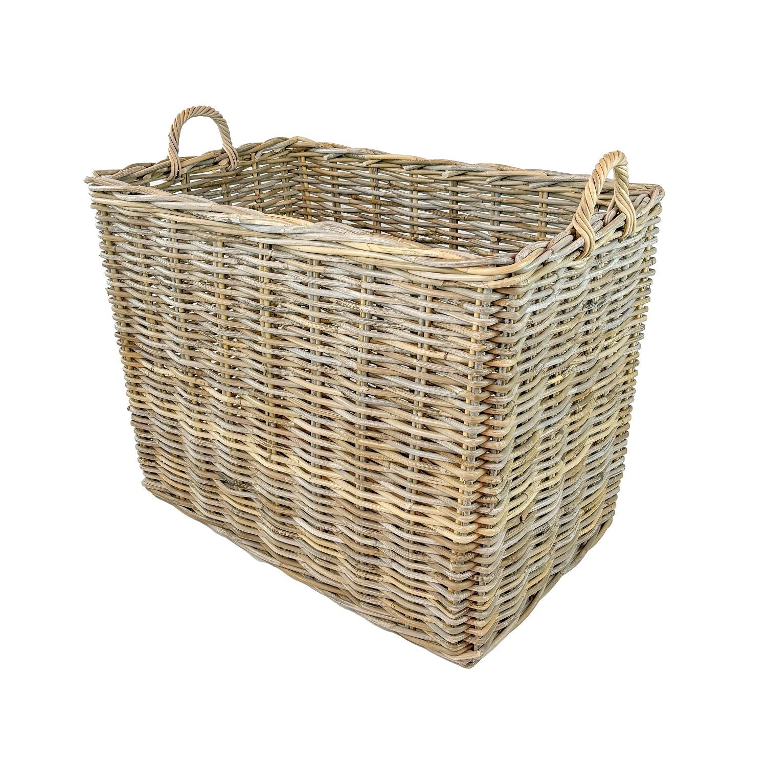 Panier rectangulaire en rotin Belen, lot de 2