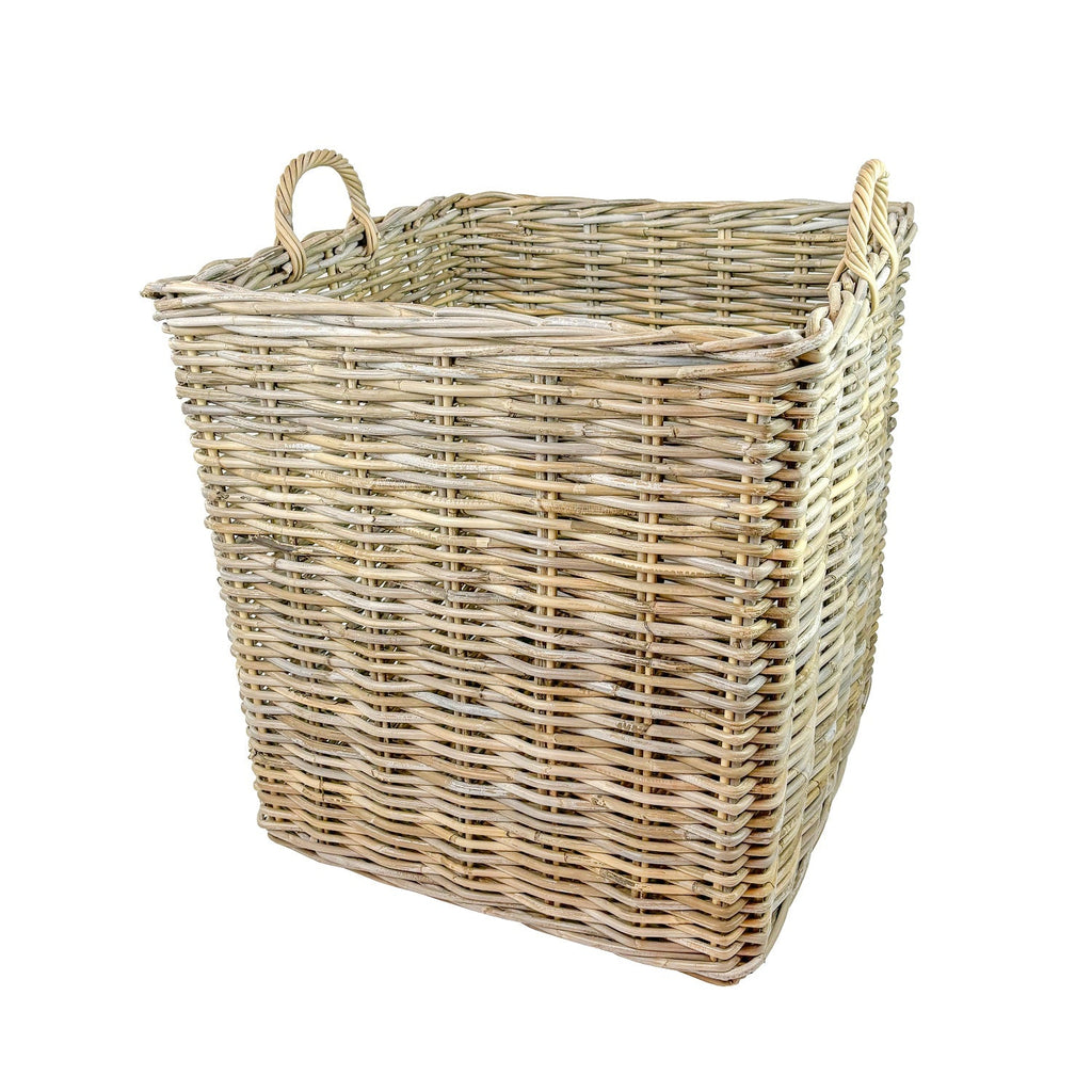 Panier en rotin grenat, lot de 2