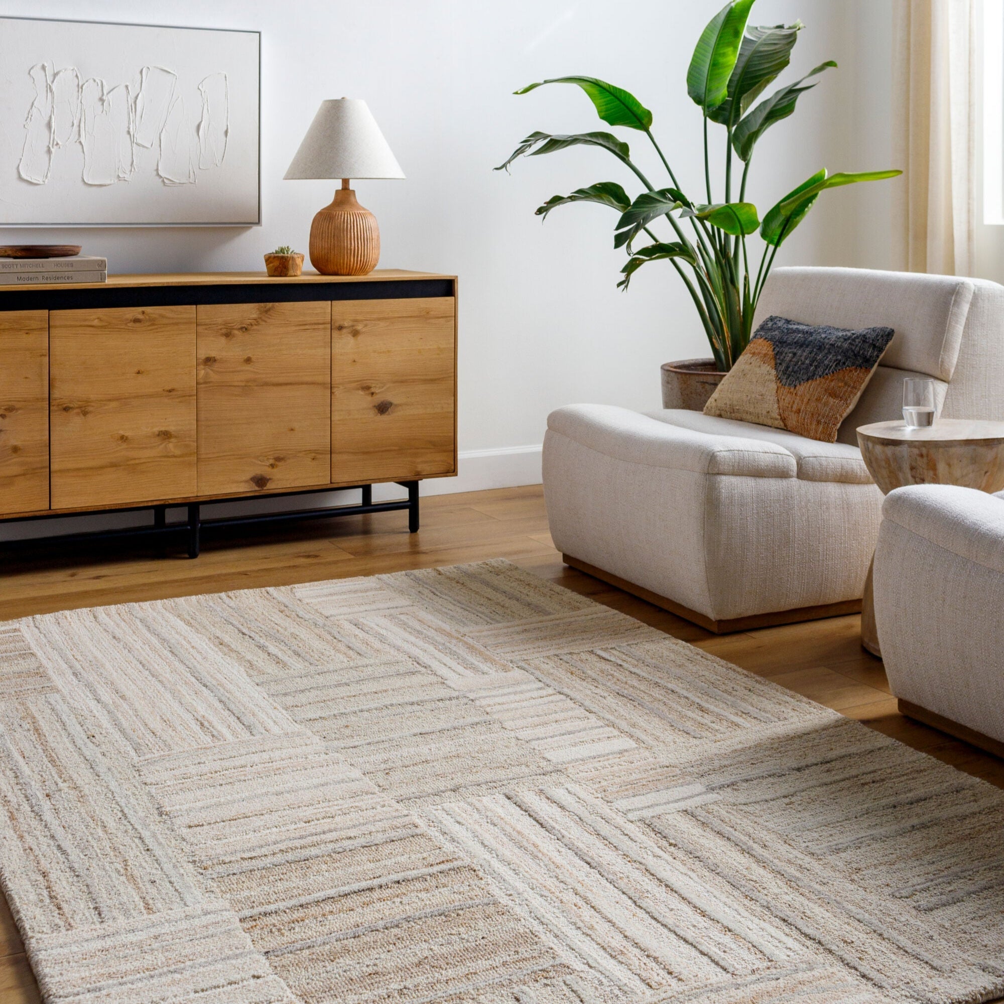 Tapis touffeté à la main Flora